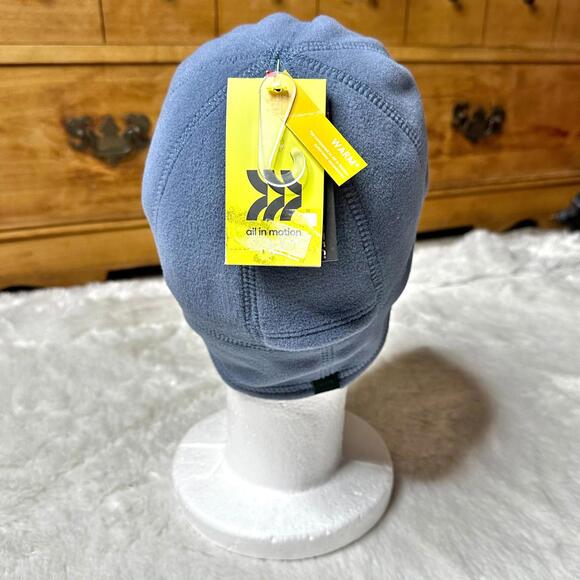 NWT All In Motion Women's Blue Fleece Beanie with Ponytail Opening - Picture 4 of 8